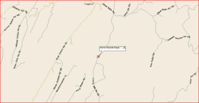 Warrior Mt. Location